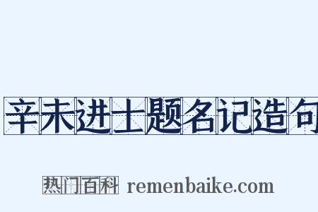 辛未进士题名记造句是什么意思的图片